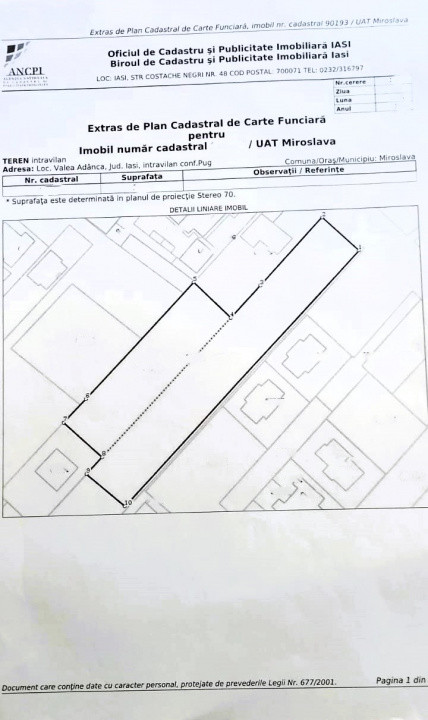 Teren Intravilan compact 3300 mp utilitati la stradă Tudor Neculai CUG, ofertă