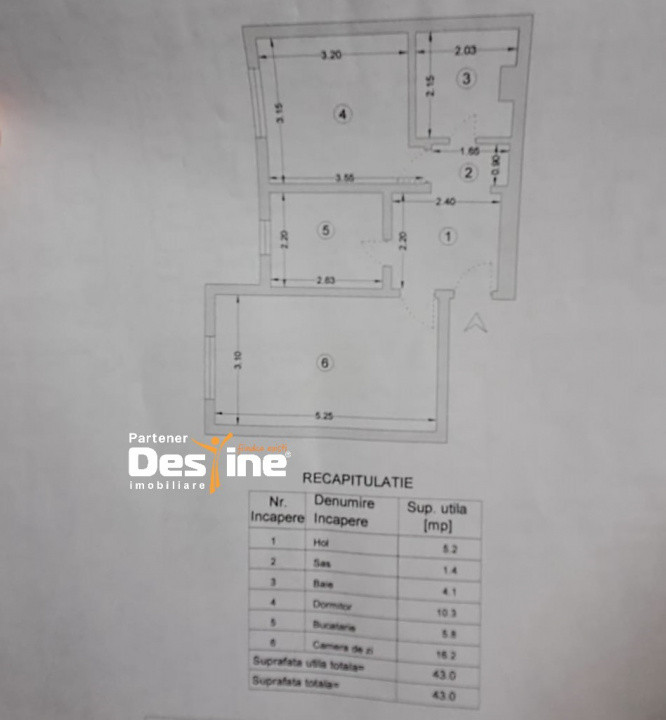 Apartament 2 camere, decomandat , Dacia, 80.900 euro