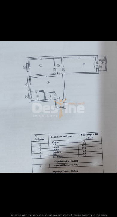 Tătărași - Ciurchi Ap. 3 cam., SD, SU 37 mp, et2, bloc din 1964