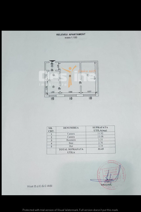Ap. 2 C, ND, 34 mp, et.2-4, bloc din 1969