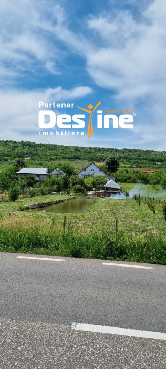 Casă 170 mp + 2400 mp teren, curte cu IAZ cu potențial comercial, asfalt - Osoi