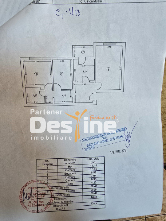 GALATA, Apartament 3 camere, decomandat, 59 MP