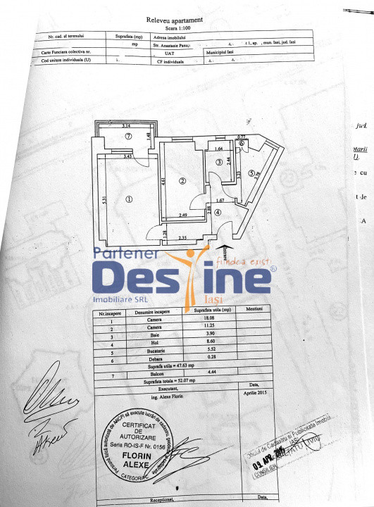 Centru - Apartament 2 camere 52 mp ETJ 1 mobilat utilat renovat Anastasie Panu 