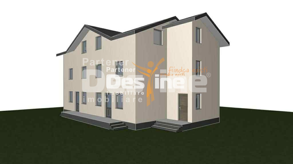 Casă tip duplex P+2, 120 mp/unitate, curte 40 mp – Cartier Aerodrom Pașcani