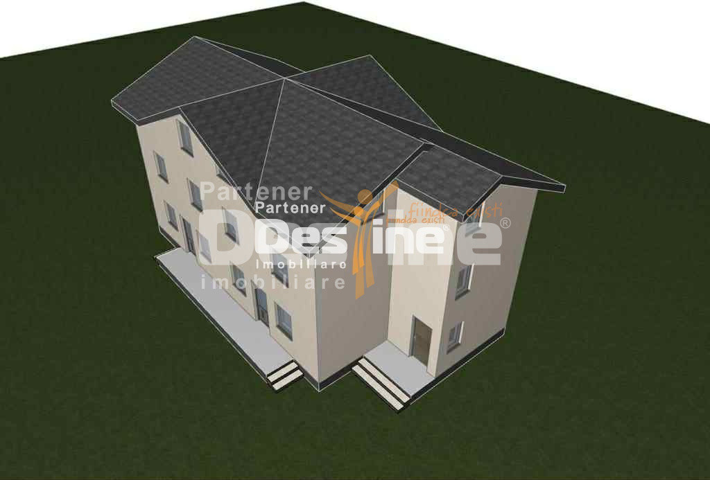 Casă tip duplex P+2, 120 mp/unitate, curte 40 mp – Cartier Aerodrom Pașcani