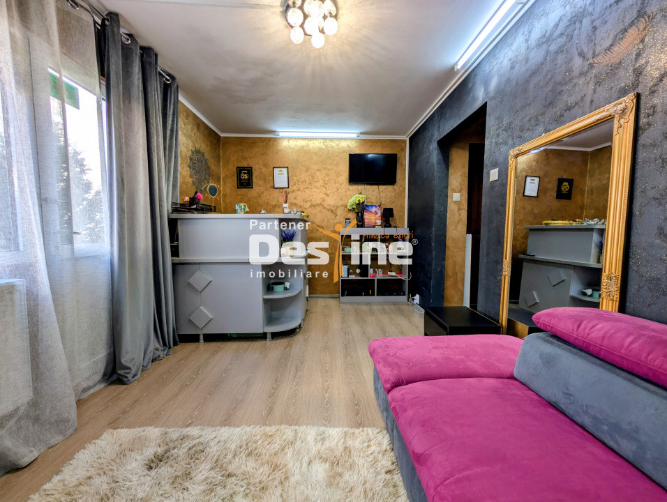 Spatiu comercial Apartament 2 camere 48 mp renovat complet utilat salon Podu Roș