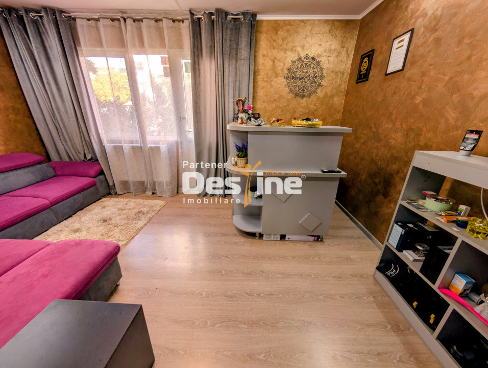 Spatiu comercial Apartament 2 camere 48 mp renovat complet utilat salon Podu Roș
