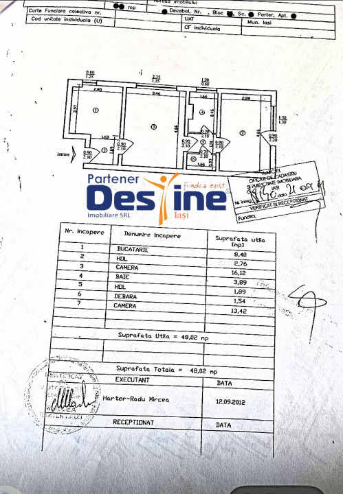 Spatiu comercial Apartament 2 camere 48 mp renovat complet utilat salon Podu Roș