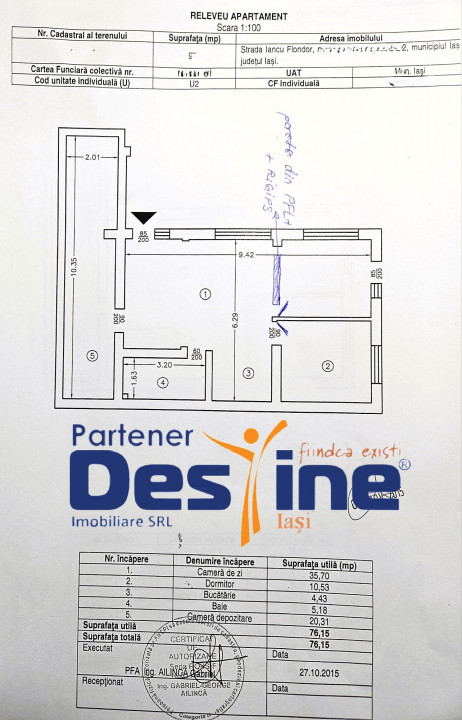 Apartament 4 camere 84 mp, Loc de Parcare, mobilat utilat Pacurari, Alpha Bank