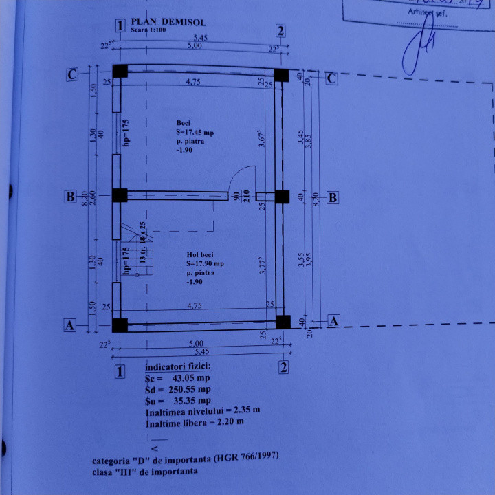 Casa in constructie D+P+1E, 198 mp. volum construit util, cu 836 mp teren.