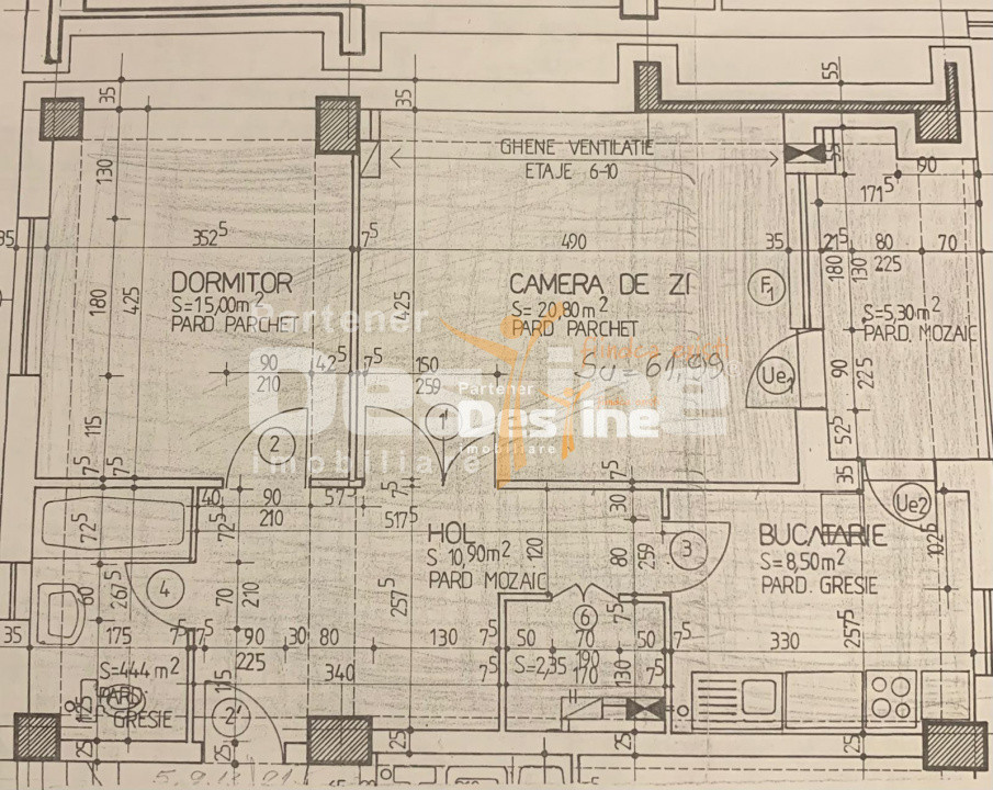 Apartament 2c 64,20mp DECOMANDAT la bulevard, etaj intermediar - Frumoasa