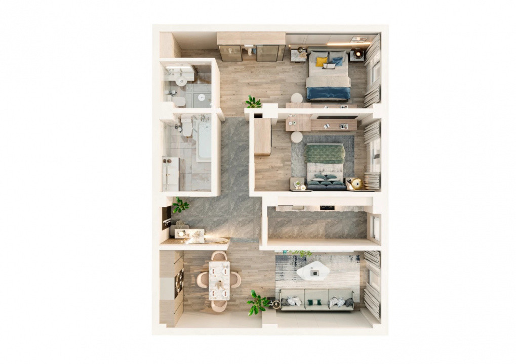 Comision 0- Apartament 3 camere decomandate Valea Lupului