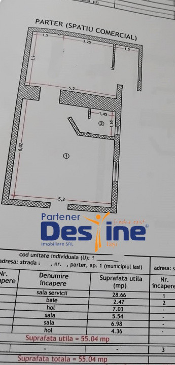 Chirie Spațiu comercial Kaufland Podu de Piatra 56 mp la stradă vitrina renovat