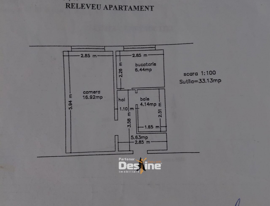 Frumoasa - Apartament 1 camera decomandat- Mobilat si utilat