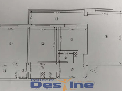 CUG- Apartament cu 3 camere decomandat, etaj 3/4