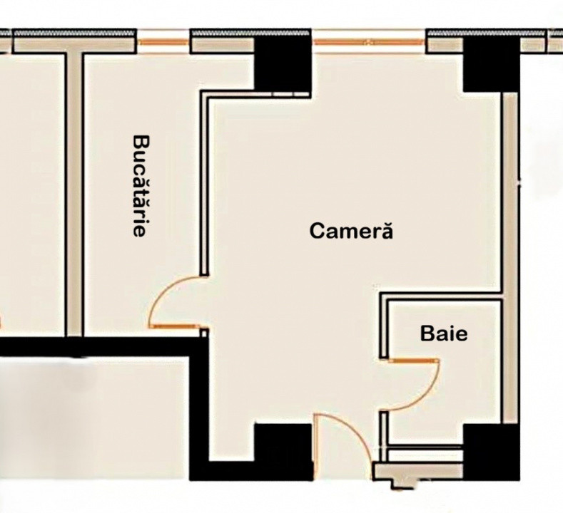 Apartament 1 cameră, 32 mp, parter, loc de parcare inclus - cartier Vișoianu