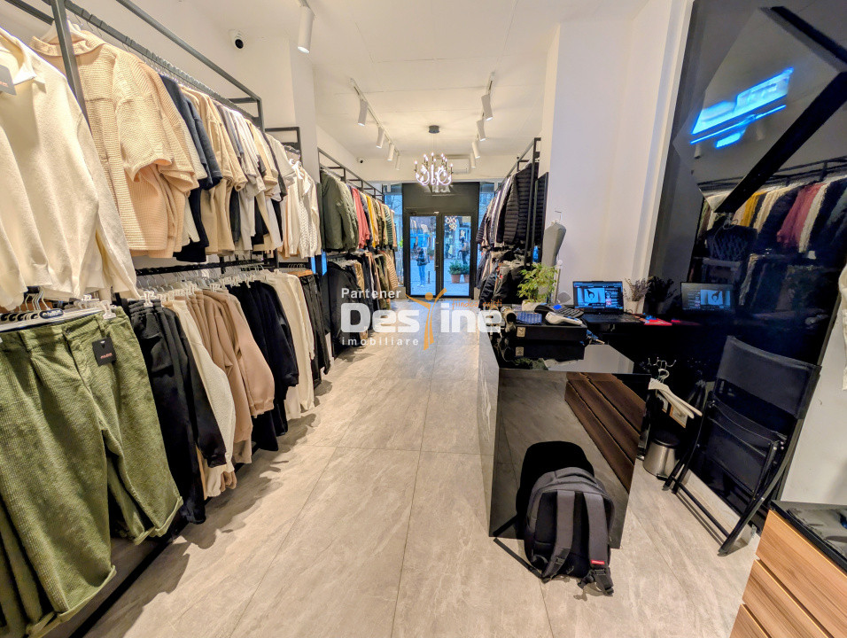 Spațiu comercial, pietonal Ștefan cel Mare – 40mp, utilat cu AC, grup sanitar