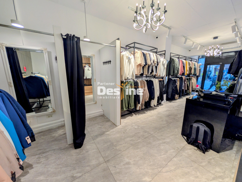 Spațiu comercial, pietonal Ștefan cel Mare – 40mp, utilat cu AC, grup sanitar