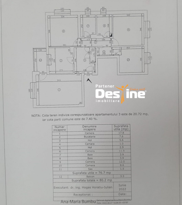 Apartament 4 camere decomandat 80mp 2 băi + balcon de renovat parter Rond Vechi