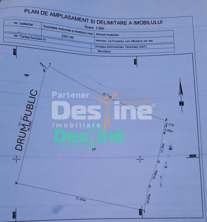 PROSELNICI -  MIROSLAVA, PARCELA DE TEREN DE 2.031 MP