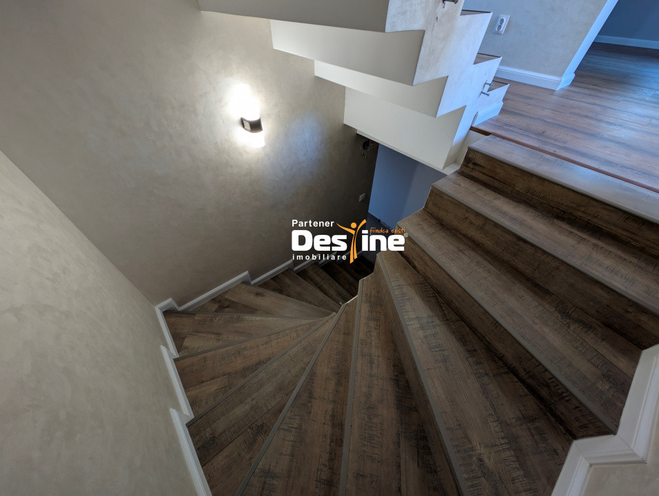 Casă design Nordic D+P+1+POD stil Scandinav 160 mpU și 800 mp teren Rond Bucium