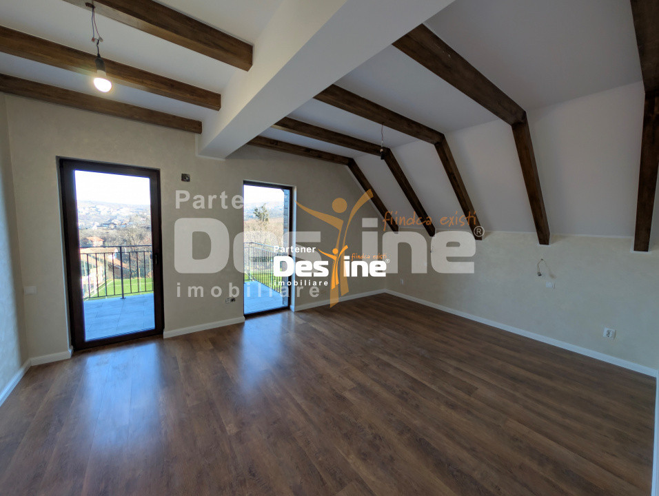 Casă design Nordic D+P+1+POD stil Scandinav 160 mpU și 800 mp teren Rond Bucium