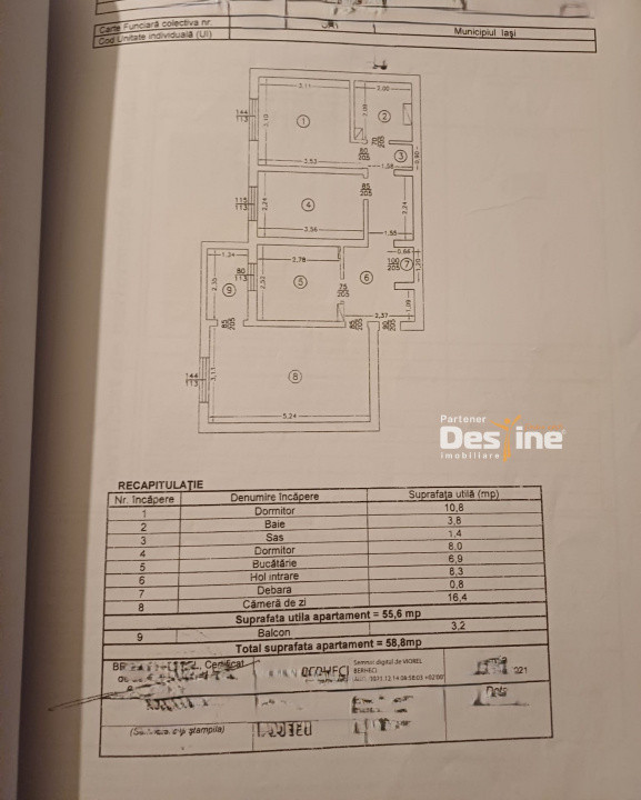 Nicolina 1 - Apartament 3 camere DECOMANDAT 58,80 mp