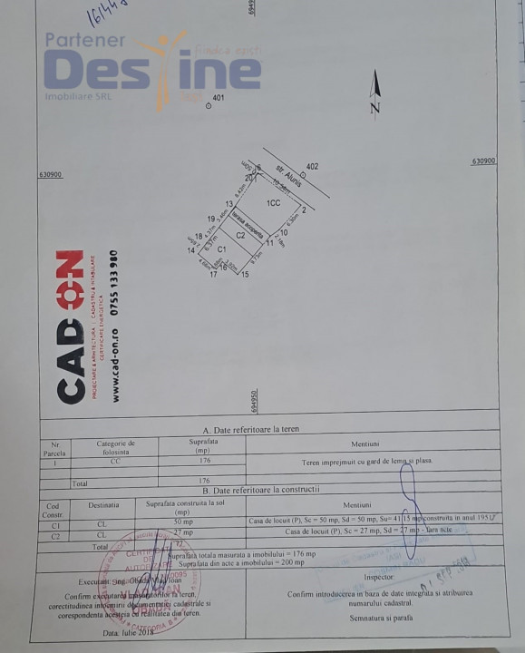 GALATA, CASA 41 MP +TERASA +CURTE 100MP