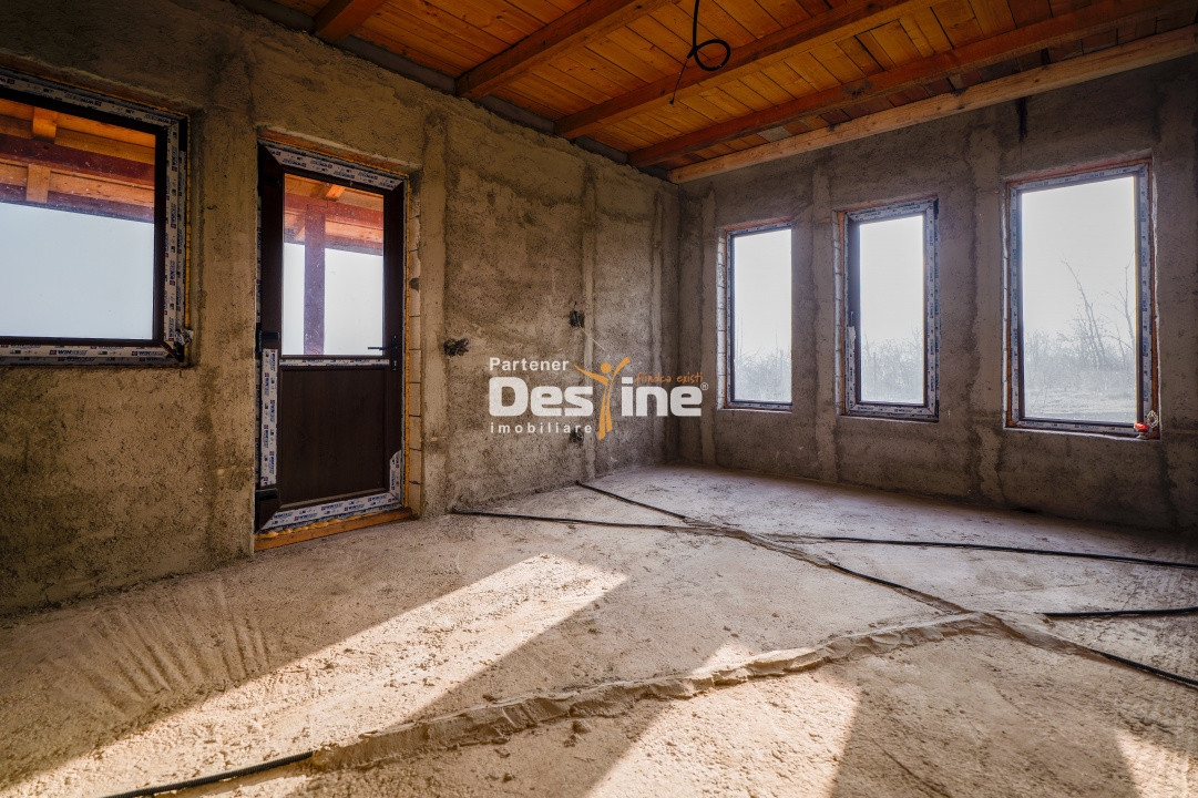 Comision 0% Casă individuală la roșu 75 mp P+POD 570 mp teren canalizare Ciurea 