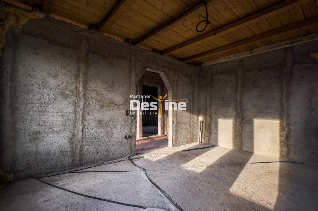 Comision 0% Casă individuală la roșu 75 mp P+POD 570 mp teren canalizare Ciurea 