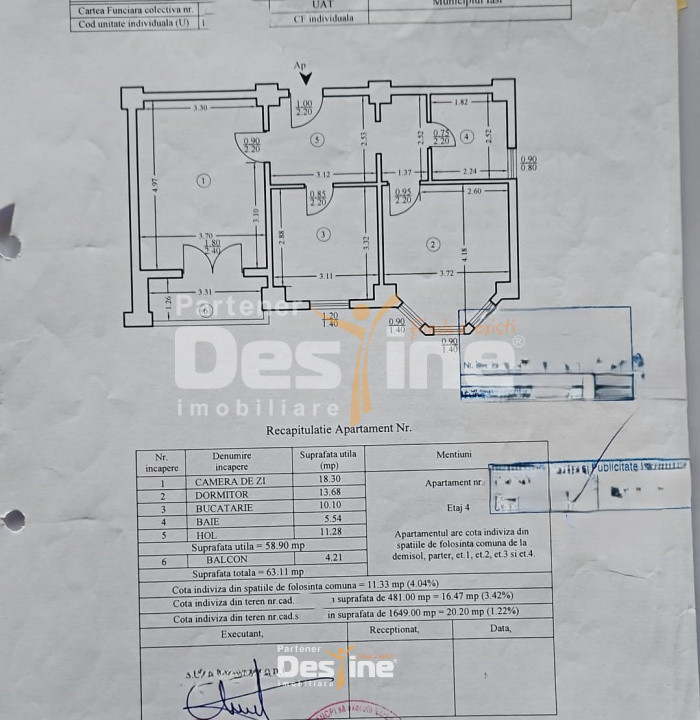 BUCIUM - Apartament 2 camere DECOMANDAT 63,11 mp + LOC DE PARCARE