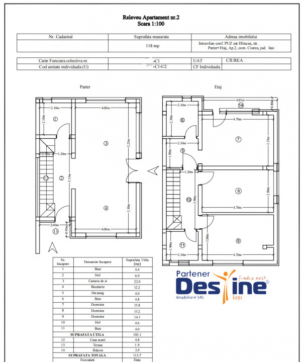 Duplex Premium modern calitate superioară P+1+Pod 116 mp + 390 mp teren Hlincea