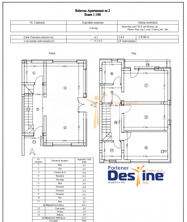 Duplex Premium modern calitate superioară P+1+Pod 116 mp + 390 mp teren Hlincea