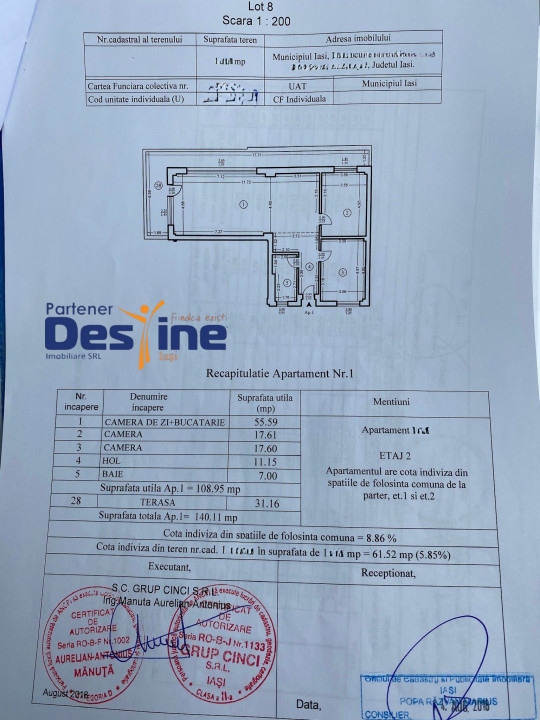 BUCIUM - PENTHOUSE 3 camere Open space 109mp + Terasa 31 mp