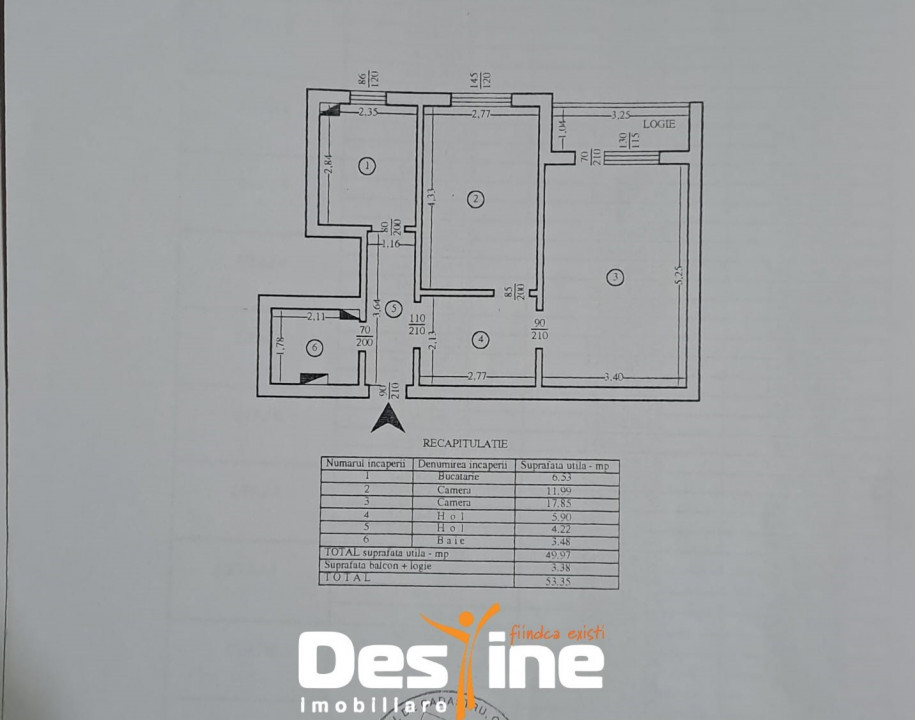 DACIA , apartament 2 camere, DECOMANDAT, 85.900 EURO