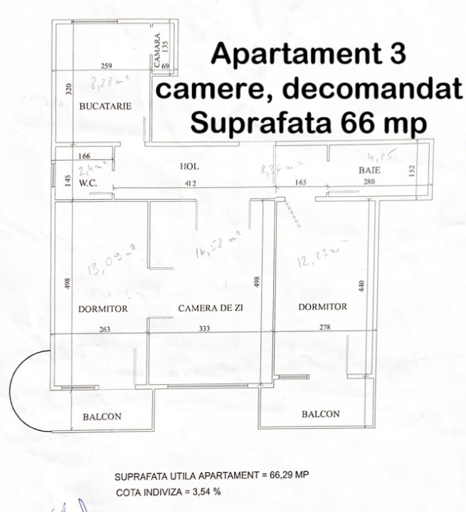 Apartament 3 camere 66 mp decomandat 2 bai mobilat utilat complet lift Gara Mare