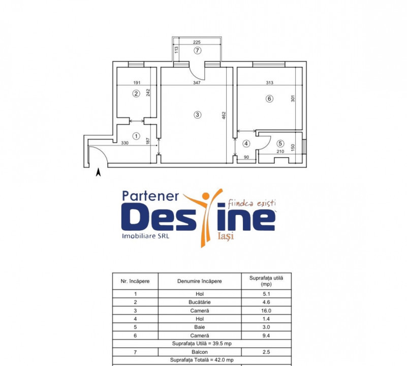 PACURARI , Apartament 2 camere, SEMIDECOMANDAT , 104.900 euro