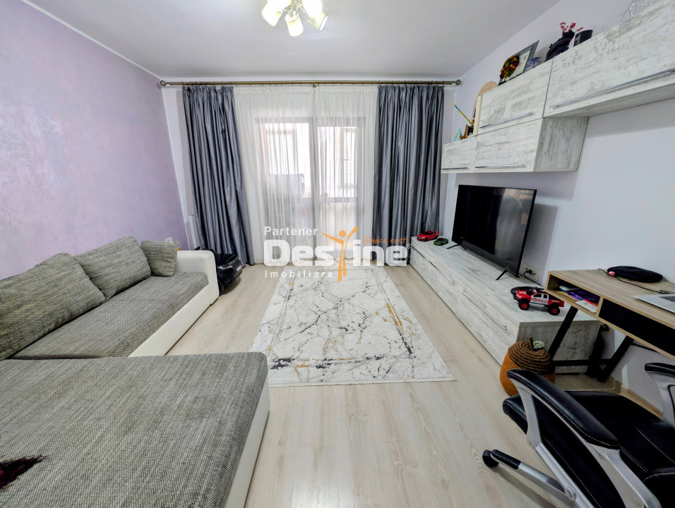 Apartament 2 camere decomandat 59 mp mobilat utilat geam la baie loc de parcare