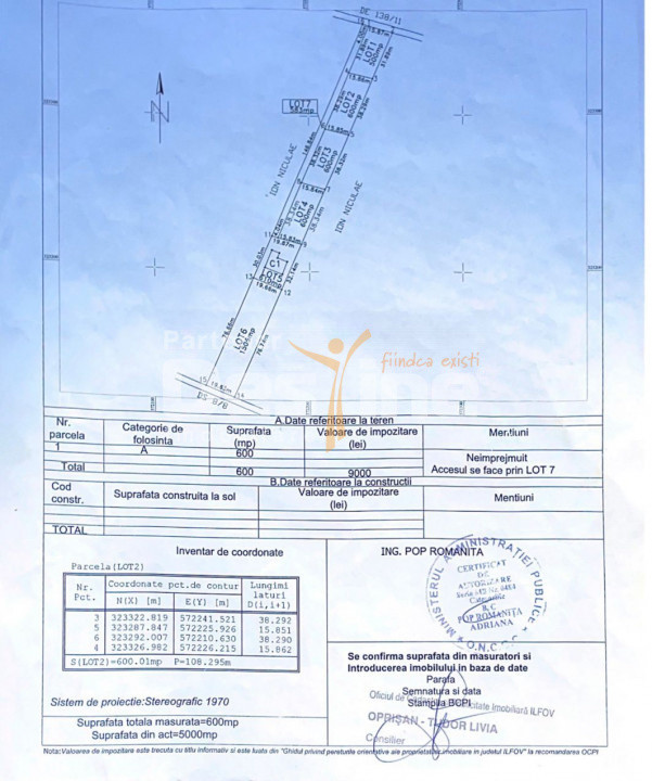 TEREN DE VANZARE DOMNESTI, 600 mp
