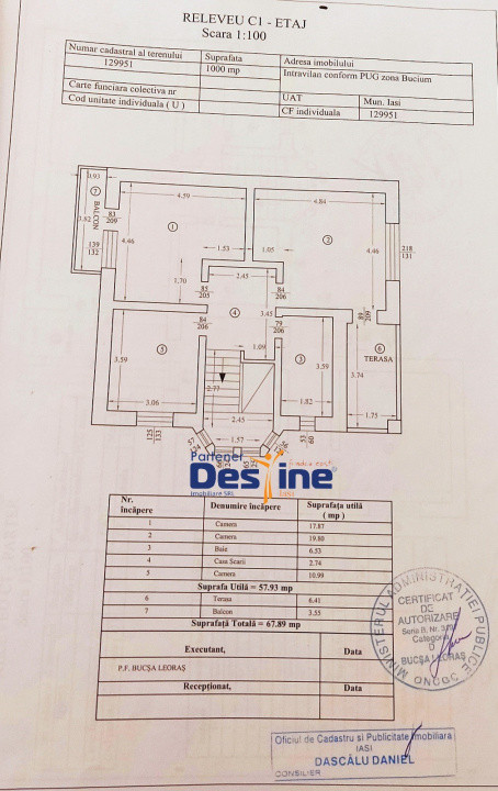 Vilă D+P+1+M 6 camere 180 mp cu 1000 mp teren și utilități, in spate Lidl Bucium