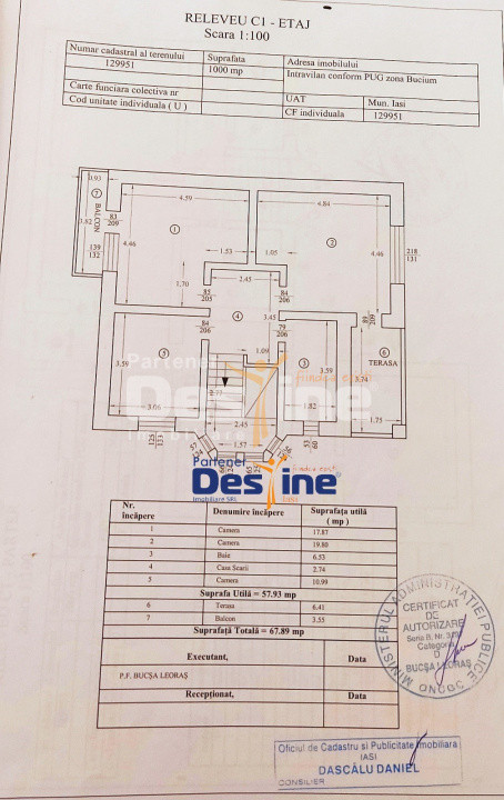 Vilă D+P+1+M 6 camere 180 mp cu 1000 mp teren și utilități, in spate Lidl Bucium