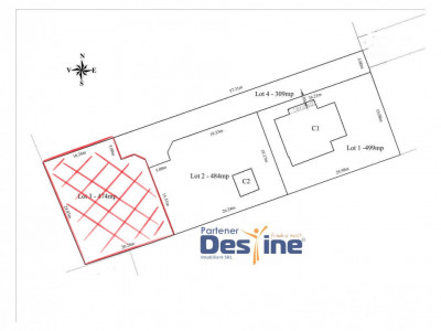 Teren în CENTRU MIROSLAVA 474 mp, deschidere 16mp, drum 5m + utilități