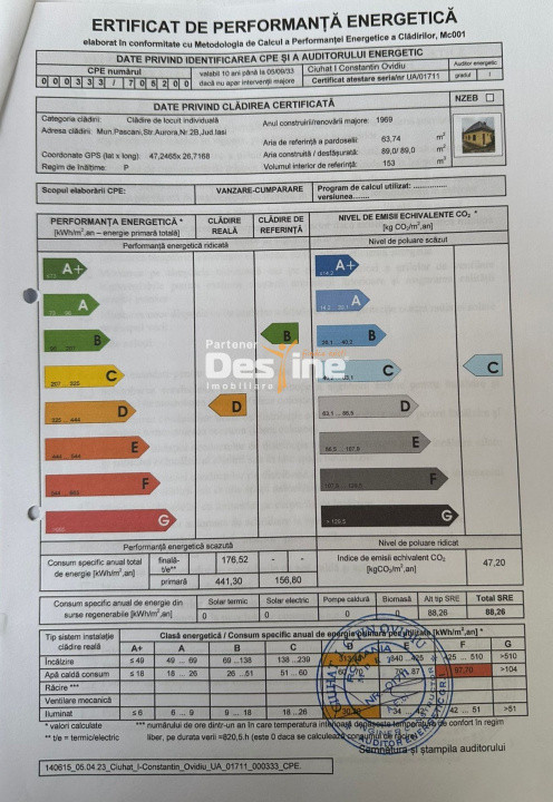 Pașcani - Casă la gri cu teren 450mp, încălzire în pardoseală, utilități incluse