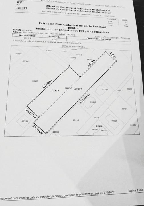 Teren Intravilan 3300 mp Tudor Neculai - CUG, Utilități, Deschidere Stradală