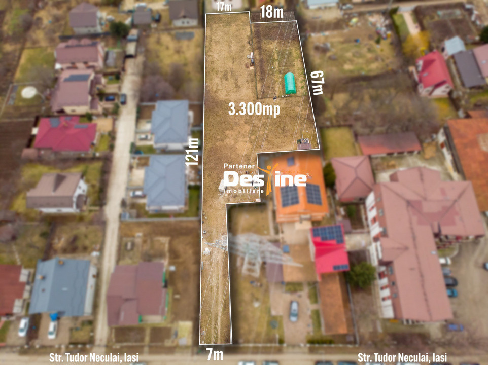 Teren Intravilan 3300 mp Tudor Neculai - CUG, Utilități, Deschidere Stradală