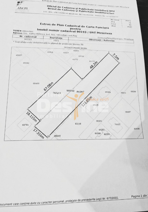 Teren Intravilan 3300 mp Tudor Neculai - CUG, Utilități, Deschidere Stradală