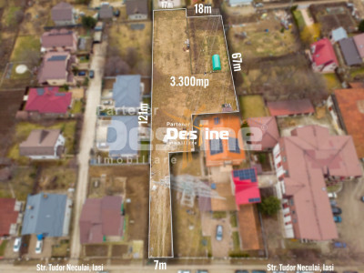 Teren Intravilan 3300 mp Tudor Neculai - CUG, Utilități, Deschidere Stradală