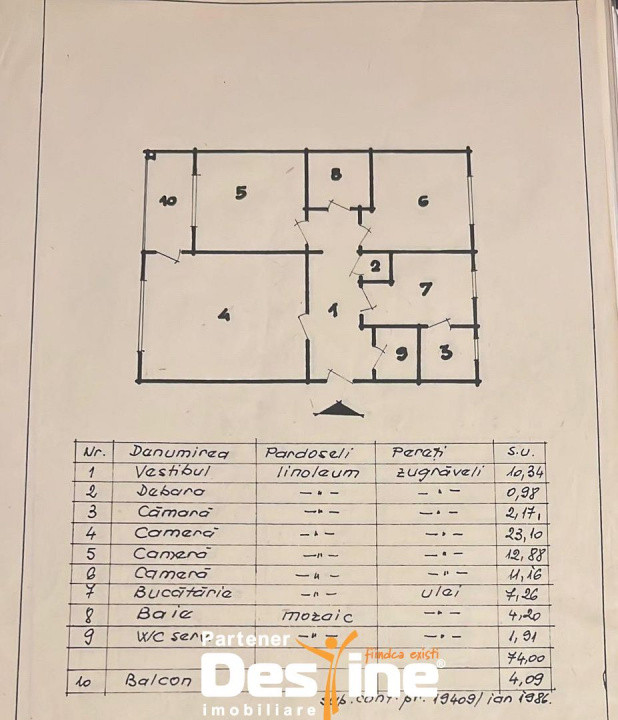 Apartament 3 camere renovat, zona Monitorul Oficial/13 Septembrie