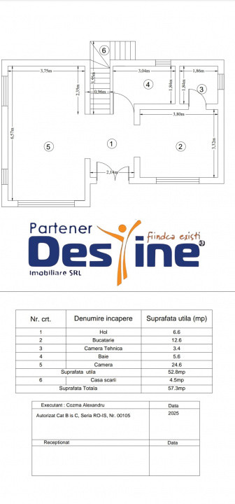 Casa individuala cu etaj, 4 camere, teren 396 mp, drum privat