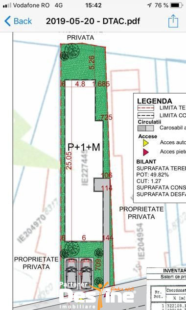 Teren intravilan 295mp, deschidere 9ml, certificat urbanism, sos. Alexandriei